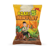 Afbeelding in Gallery-weergave laden, Gepersonaliseerde Dino chips zakjes