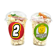 Afbeelding in Gallery-weergave laden, Gepersonaliseerde Lego snoep en popcorn bekers