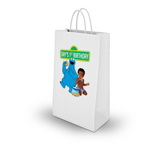 Afbeelding in Gallery-weergave laden, Gepersonaliseerde Koekie Monster traktatie uitdeel tasjes