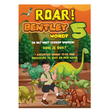 Afbeelding in Gallery-weergave laden, Gepersonaliseerde Dino uitnodiging (digitaal)