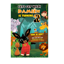 Afbeelding in Gallery-weergave laden, Gepersonaliseerde Bing Safari uitnodiging (digitaal)