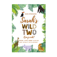 Afbeelding in Gallery-weergave laden, Gepersonaliseerde Safari Wild uitnodiging (digitaal)