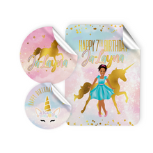 Afbeelding in Gallery-weergave laden, Gepersonaliseerde Golden Unicorn Stickers