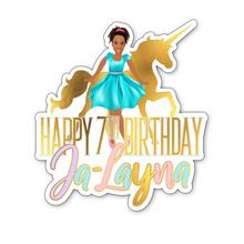 Afbeelding in Gallery-weergave laden, Gepersonaliseerde Golden Unicorn centerpiece (tafel decoratie)