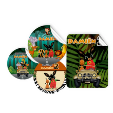 Afbeelding in Gallery-weergave laden, Gepersonaliseerde Bing Safari Stickers