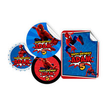 Afbeelding in Gallery-weergave laden, Gepersonaliseerde Spider-Man Stickers