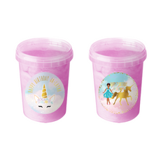 Afbeelding in Gallery-weergave laden, Gepersonaliseerde Golden Unicorn suikerspin emmers