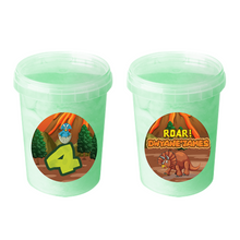 Afbeelding in Gallery-weergave laden, Gepersonaliseerde Dino suikerspin emmers