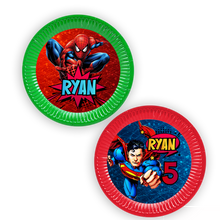 Afbeelding in Gallery-weergave laden, Gepersonaliseerde Spider- en Superman borden