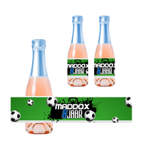 Afbeelding in Gallery-weergave laden, Gepersonaliseerde Voetbal Kinder champagne / Bubbelsap labels