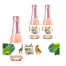 Afbeelding in Gallery-weergave laden, Gepersonaliseerde Safari Wild Kinder champagne / Bubbelsap labels
