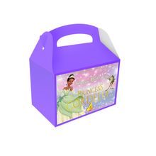 Afbeelding in Gallery-weergave laden, Gepersonaliseerde Prinses Tiana traktatie uitdeel doos