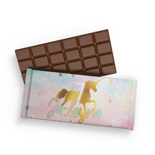 Afbeelding in Gallery-weergave laden, Gepersonaliseerde Golden Unicorn chocoladereep