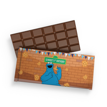 Afbeelding in Gallery-weergave laden, Gepersonaliseerde Koekie Monster chocoladereep