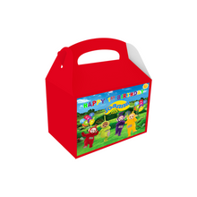 Afbeelding in Gallery-weergave laden, Gepersonaliseerde Teletubbies traktatie uitdeel doos