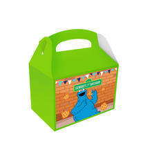 Afbeelding in Gallery-weergave laden, Gepersonaliseerde Koekie Monster traktatie uitdeel doos
