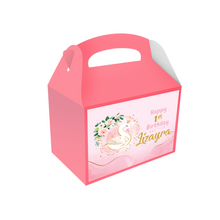 Afbeelding in Gallery-weergave laden, Gepersonaliseerde Zwaan traktatie uitdeel doos