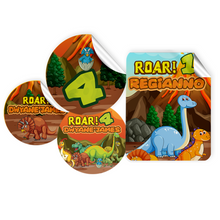 Afbeelding in Gallery-weergave laden, Gepersonaliseerde Dino Stickers
