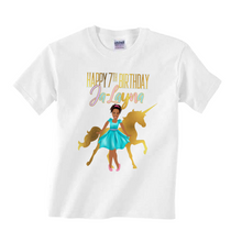 Afbeelding in Gallery-weergave laden, Gepersonaliseerde Golden Unicorn T-shirts