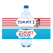 Afbeelding in Gallery-weergave laden, Gepersonaliseerde Piraat waterfles labels en stickers