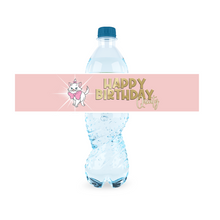 Afbeelding in Gallery-weergave laden, Gepersonaliseerde Marie Cat waterfles labels en stickers
