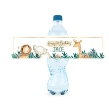 Afbeelding in Gallery-weergave laden, Gepersonaliseerde Safari waterfles labels en stickers