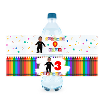 Afbeelding in Gallery-weergave laden, Gepersonaliseerde ABC 123 waterfles labels en stickers