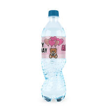 Afbeelding in Gallery-weergave laden, Gepersonaliseerde teddybeer roze waterfles labels en stickers