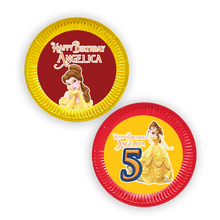 Afbeelding in Gallery-weergave laden, Gepersonaliseerde Belle en het Beest borden