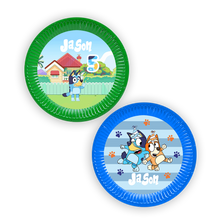 Afbeelding in Gallery-weergave laden, Gepersonaliseerde Bluey (Jongens) borden