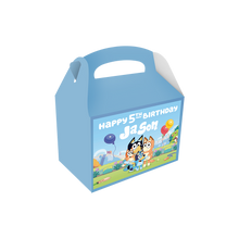 Afbeelding in Gallery-weergave laden, Gepersonaliseerde Bluey (Jongens) traktatie uitdeel doos