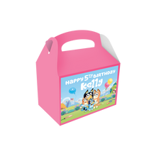 Afbeelding in Gallery-weergave laden, Gepersonaliseerde Bluey (Meisjes) traktatie uitdeel doos