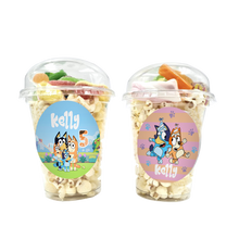 Afbeelding in Gallery-weergave laden, Gepersonaliseerde Bluey (Meisjes) snoep en popcorn bekers