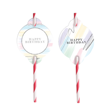 Afbeelding in Gallery-weergave laden, Gepersonaliseerde Pastel Silver rietjes