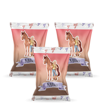 Afbeelding in Gallery-weergave laden, Gepersonaliseerde Paarden popcorn uitdeelzakjes