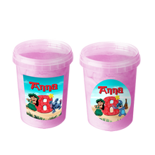 Afbeelding in Gallery-weergave laden, Gepersonaliseerde Lilo en Stitch suikerspin emmers