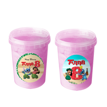 Afbeelding in Gallery-weergave laden, Gepersonaliseerde Lilo en Stitch suikerspin emmers