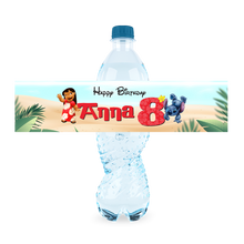 Afbeelding in Gallery-weergave laden, Gepersonaliseerde Lilo en Stitch waterfles labels en stickers