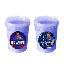 Afbeelding in Gallery-weergave laden, Gepersonaliseerde Kylian Mbappe suikerspin emmers