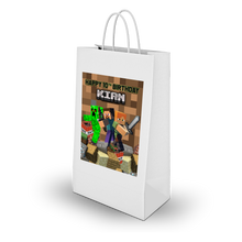 Afbeelding in Gallery-weergave laden, Gepersonaliseerde Minecraft traktatie uitdeel tasjes