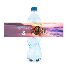 Afbeelding in Gallery-weergave laden, Gepersonaliseerde Moana 2 (Vaiana 2) waterfles labels en stickers