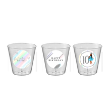 Afbeelding in Gallery-weergave laden, Gepersonaliseerde transparante Pastel Silver bekers