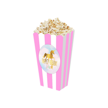 Afbeelding in Gallery-weergave laden, Gepersonaliseerde Golden Unicorn 3D popcorn bakjes