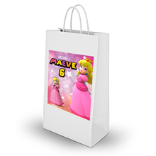 Afbeelding in Gallery-weergave laden, Gepersonaliseerde Princess Peach traktatie uitdeel tasjes