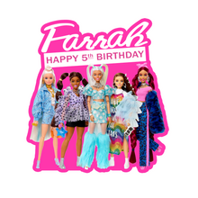 Afbeelding in Gallery-weergave laden, Gepersonaliseerde Barbie Modepop centerpiece (tafel decoratie)