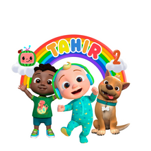 Afbeelding in Gallery-weergave laden, Gepersonaliseerde CoComelon centerpiece (tafel decoratie)