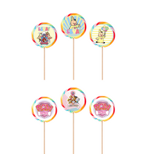 Afbeelding in Gallery-weergave laden, Gepersonaliseerde ronde regenboog lollies