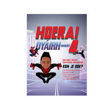 Afbeelding in Gallery-weergave laden, Gepersonaliseerde Spiderman Verse-editie uitnodiging (digitaal)