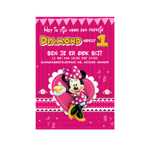 Afbeelding in Gallery-weergave laden, Gepersonaliseerde Minnie Mouse uitnodiging (digitaal)