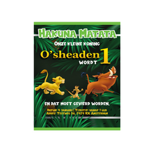 Afbeelding in Gallery-weergave laden, Gepersonaliseerde Lion King uitnodiging (digitaal)